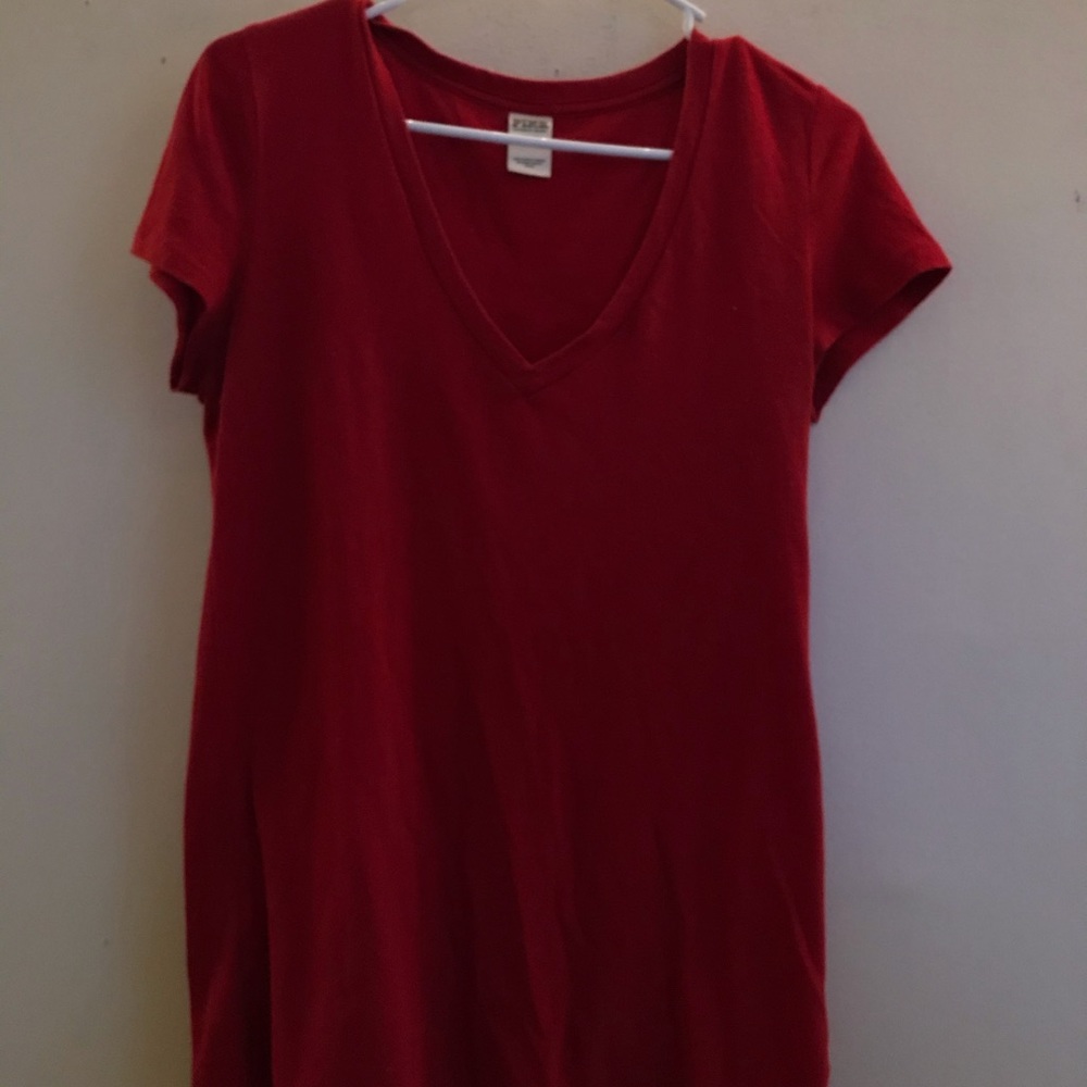 victoria secret red v neck